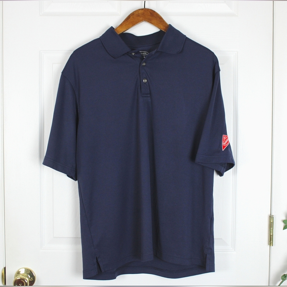 Pebble Beach Performance Large L Mens Polo Shirt Golf Blue Nabisco